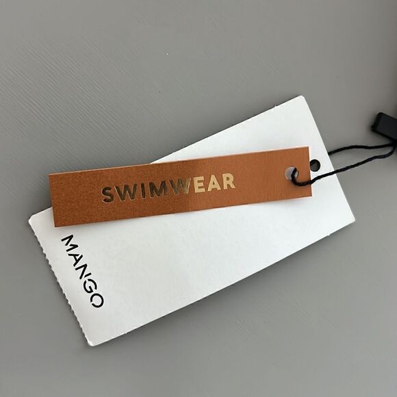 NWT Mango Bandeau Bikini Top Black Size S - Picture 7 of 9